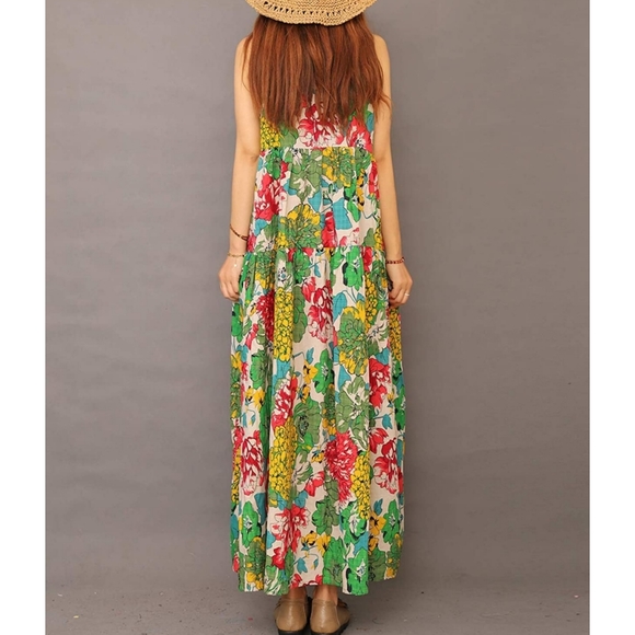 Women Casual Loose Bohemian Floral Print Dresses - Picture 3 of 12